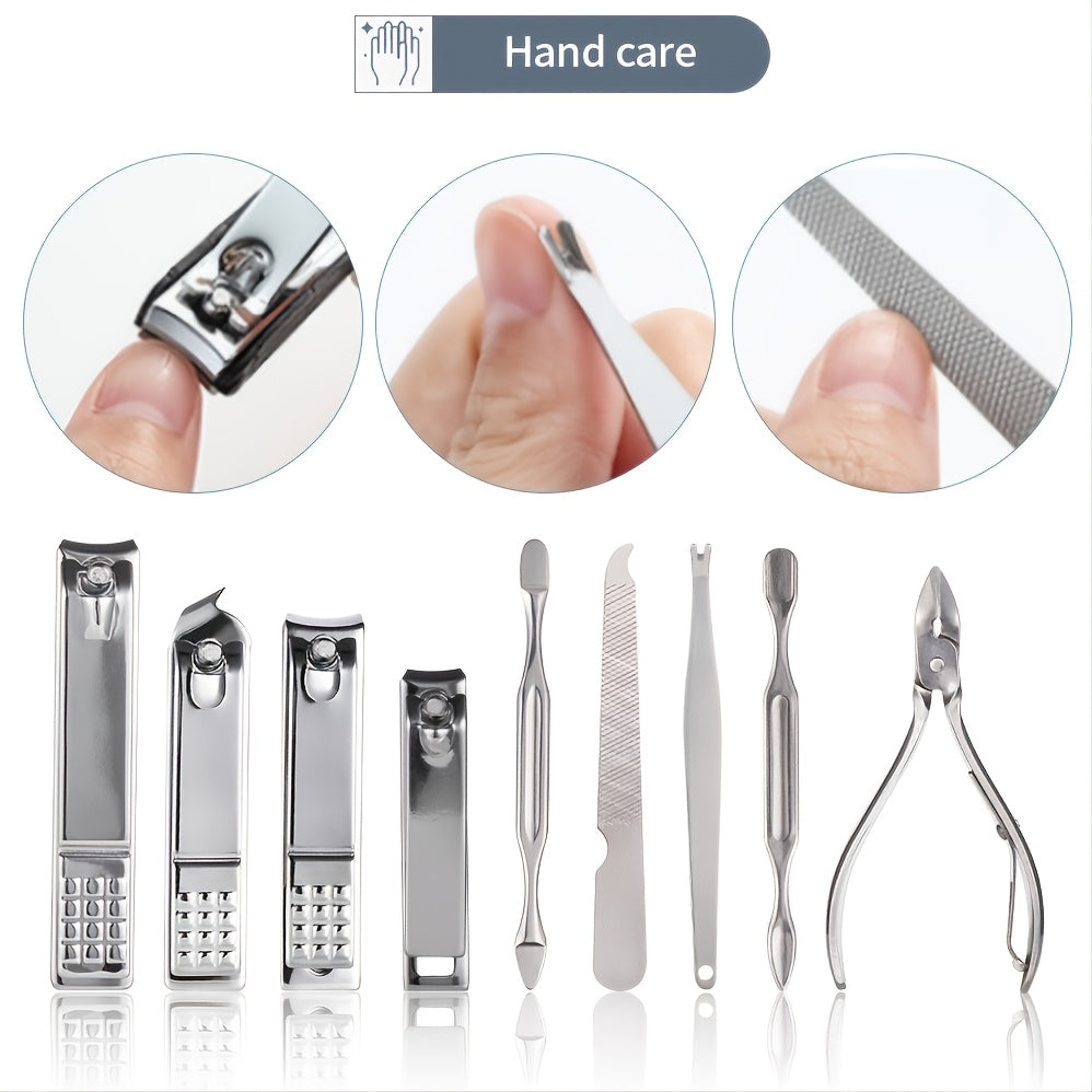 Nail Clipper Set 11/26pcs Set Manicure Set Anti Splash Fingernail Cutter Stainless Steel Nail Scissor Cuticle Tools