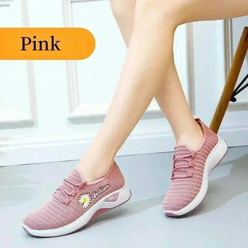 New Women's Shoes Autumn New True Fly Weaving Old Beijing Cloth Shoes Little Daisy Women's Casual Sports Shoes Walking Shoes
